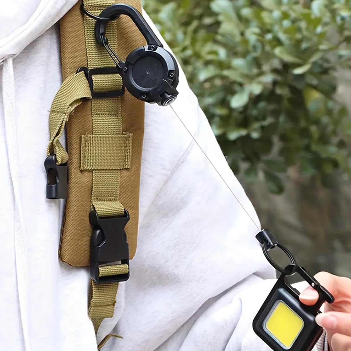 STHIRA Retractable Keyring with Carabiner 23.6 inches Retractable Stainless Steel Wire Attachbale Backpack Keyring Quick Release Belt Keyring STHIRA Retractable Keyring with Carabiner 23.6 inches Retractable Stainless Steel Wire Attachbale Backpack Keyring Quick Release Belt Keyring